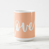 Elegante Skripttopographie hellorange Pachy-LIEBE Kaffeetasse (Mittel)