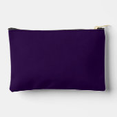 Elegante Skripttypinitialen und Name Deep Violet Zubehörtasche (Rückseite)
