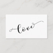 Elegante Skripttypografie, einfache Hochzeitsregis Begleitkarte (Rückseite)