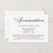 Elegante Skriptunterkünfte Einschlusskarte Begleitkarte (Vorne/Hinten)