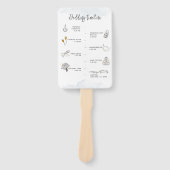 Elegante Skriptzeitschrift für Hochzeiten und Begr Fächer (Vorderseite)