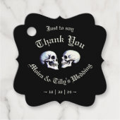 Elegante Skull Personalisiert Gotische Gastgeschen Geschenkanhänger (Vorderseite)