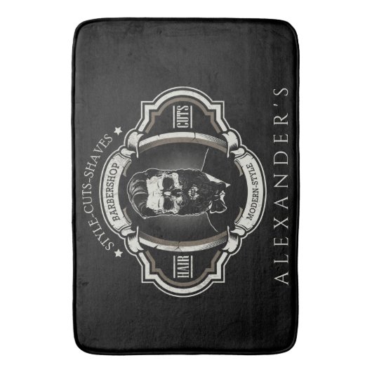 Elegante Skull Personalize Badematte (Vorderseite Vertikal)