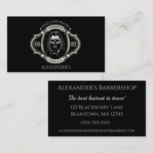 Elegante Skull Personalize Visitenkarte (Vorne/Hinten)