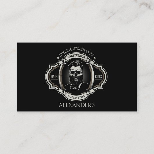 Elegante Skull Personalize Visitenkarte (Vorderseite)