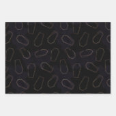 Elegante Skull Rose Coffin Silver Black Geschenkpapier Set (Vorderseite 3)