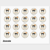 Elegante Skulls Halloween Hochzeit Save the Date Runder Aufkleber (Blatt)