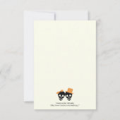Elegante Skulls Halloween-Hochzeitskarte RSVP (Rückseite)