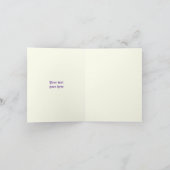 Elegante Skulls Halloween lila Hochzeit Danke (Innenseite)