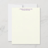 Elegante Skulls Halloween lila Hochzeitsfeier Plat Einladung (Rückseite)