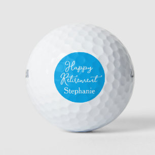 Elegante Sky Blue Happy Ruhestandsparty Golfball