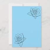 Elegante Sky Blue Wedding Einladung - Romantisch (Rückseite)