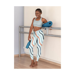 Elegante Sky Blue Yoga Leggings