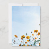 Elegante Sky Sunflowers Summer Floral Wedding Einladung (Rückseite)