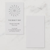 Elegante Slate Gray Abstrakte Blume Moderne Visitenkarte (Vorne/Hinten)