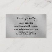 Elegante Slate Pro Real Anwesen Broker Business Ca Visitenkarte (Rückseite)