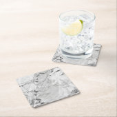 Elegante Slate Whisper Stream Marmortextur Custom Untersetzer (Vor Ort)