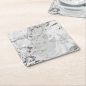 Elegante Slate Whisper Stream Marmortextur Custom Untersetzer (angewinkelt)