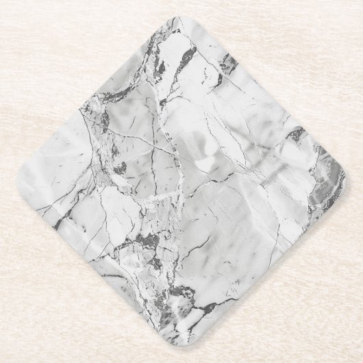 Elegante Slate Whisper Stream Marmortextur Custom Untersetzer (Vorderseite)