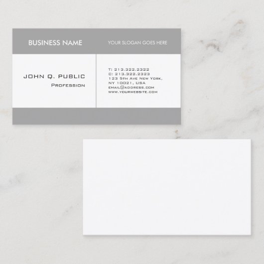 Elegante Sleek Company Design Modernes Schlichtes Visitenkarte (Vorne/Hinten)