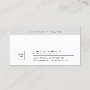 Elegante Sleek Creative Company Logo Schlicht Grac Visitenkarte