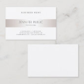 Elegante Sleek Modernes Design Trendy Silver Schli Visitenkarte (Vorne/Hinten)