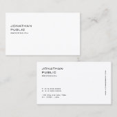 Elegante Sleek Schlicht Beruflich Moderne Minimali Visitenkarte (Vorne/Hinten)