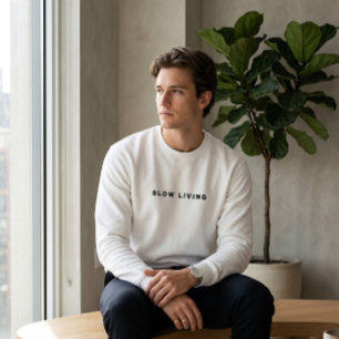 Elegante Slow Living-Typografie-Minimalist-Crewnec Sweatshirt