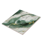 Elegante Smaragd & Gold Vein Tile Fliese (Seite)