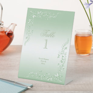 Elegante Smaragddekoration Geburtstagsfeier Tischn Sockelschild