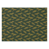 Elegante Smaragdgrün mit goldenen Blumenrig Tischdecke (Vorderseite (Horizontal))