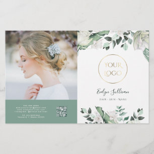 elegante smaragdgrüne Bifold-Broschüre