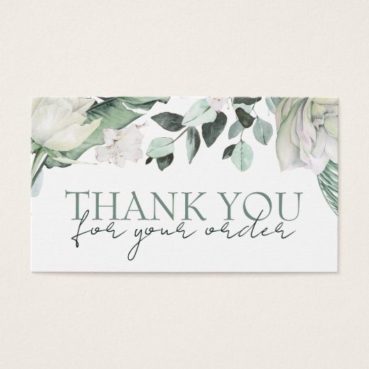 elegante smaragdgrüne Dankeschön Discount-Karte (Vorderseite)