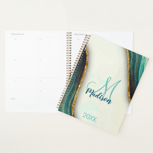 Elegante smaragdgrüne Marmorkunst Imitate Gold Gli Planer (Anzeige)