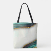 Elegante smaragdgrüne Marmorkunst Imitate Gold Gli Tasche (Rückseite)