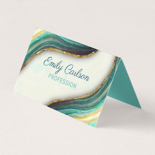 Elegante smaragdgrüne Marmorkunst Imitate Gold Gli Visitenkarten (Vorderseite)