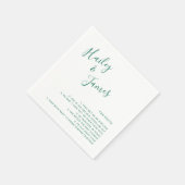 Elegante Smarald Green Modern Wedding Serviette (Ecke)