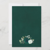 Elegante Smarald & Sage Green Rose Boho Wedding Einladung (Rückseite)