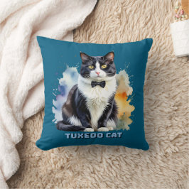 Elegante Smoking-Katze Kissen