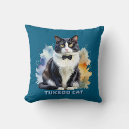 Elegante Smoking-Katze Kissen