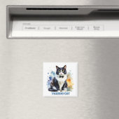 Elegante Smoking-Katze Magnet (In Situ (Geschirrspüler))