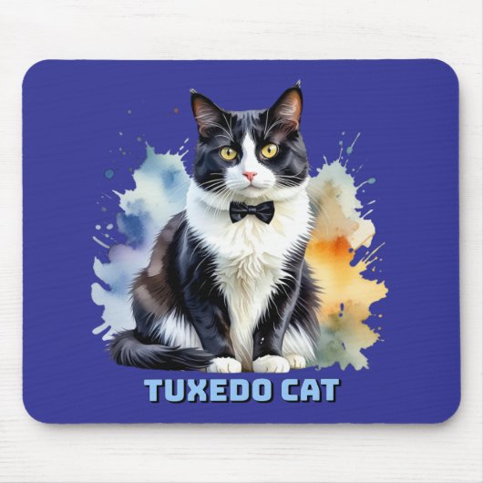 Elegante Smoking-Katze Mousepad (Vorne)