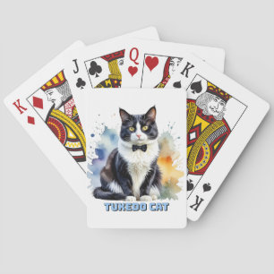 Elegante Smoking-Katze Spielkarten