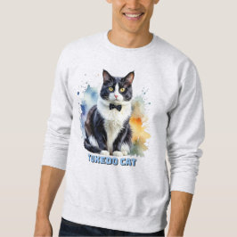 Elegante Smoking-Katze Sweatshirt