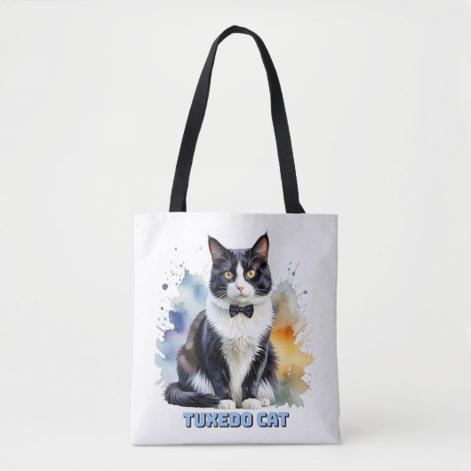 Elegante Smoking-Katze Tasche (Vorderseite)