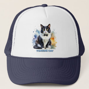 Elegante Smoking-Katze Truckerkappe