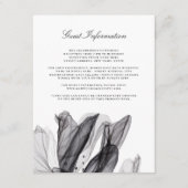 Elegante Smoky Floral Black Wedding Insert Card (Vorderseite)