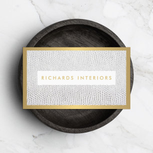 Elegante Snakeskin Print for Interior Designer Visitenkarte
