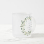 Elegante Snowberry+Eucalyptus Wreath Wedding Mattglastasse (VorderseiteRechts)