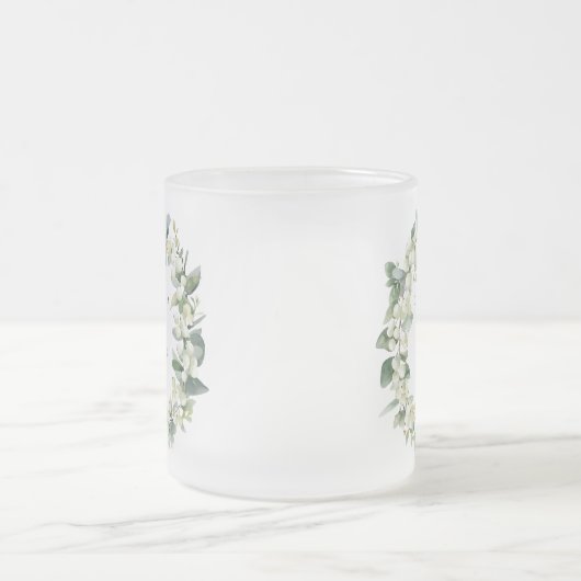 Elegante Snowberry+Eucalyptus Wreath Wedding Mattglastasse (Mittel)